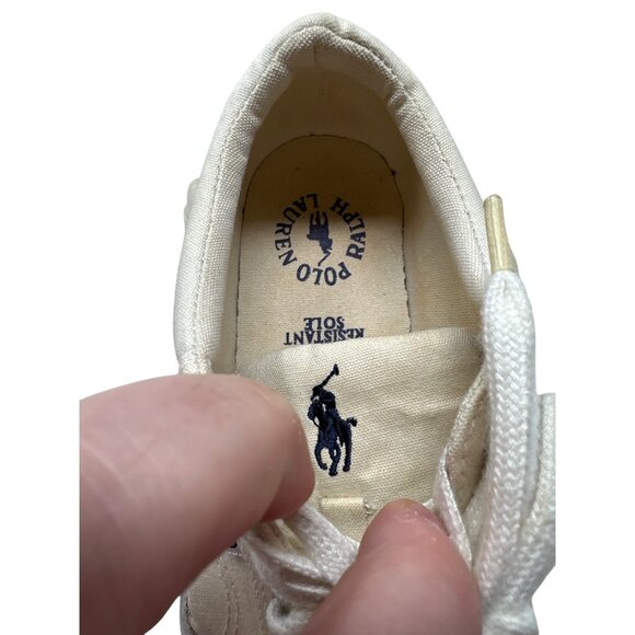 Ralph Lauren Polo Womens Canvas Lace Up Sneakers Size 7B - Picture 7 of 9